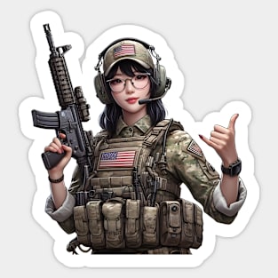 Tactical Girl Sticker